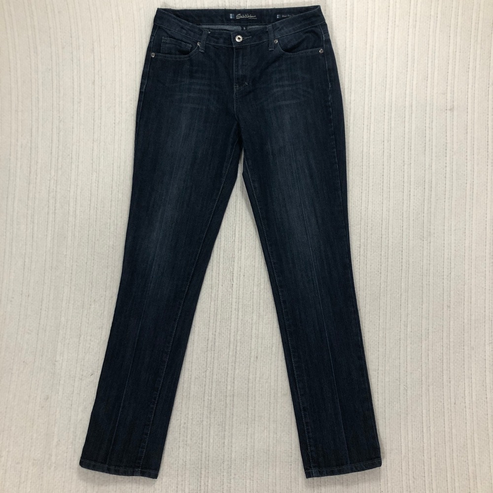 Solo‎ Works New York City Med Rise Skinny Dark Wash Denim Jeans Size 8